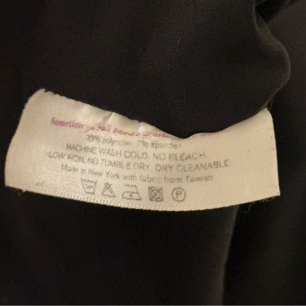 MM Lafleur Skirt Size 4 / 30 Waist Black Pencil Plain Side Zip Office Work Mini - Picture 10 of 10